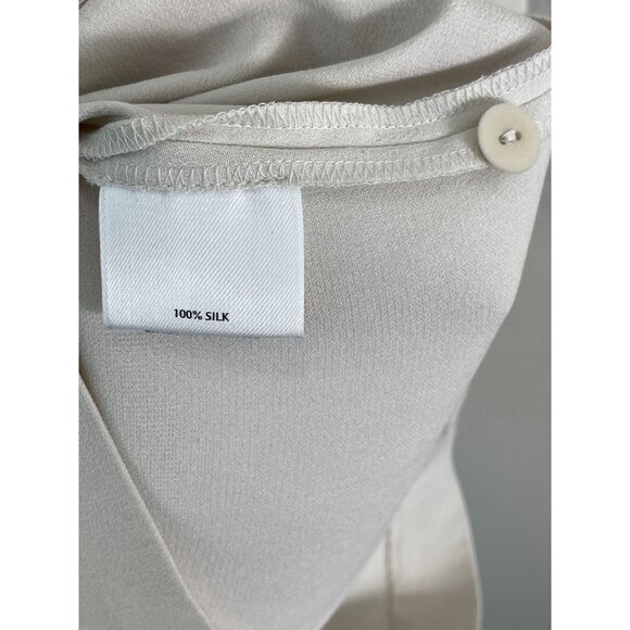 NEW Eileen Fisher Womens Plus 3X 100% Silk Georgette Luxe Trousers Pants Bone - Picture 7 of 13